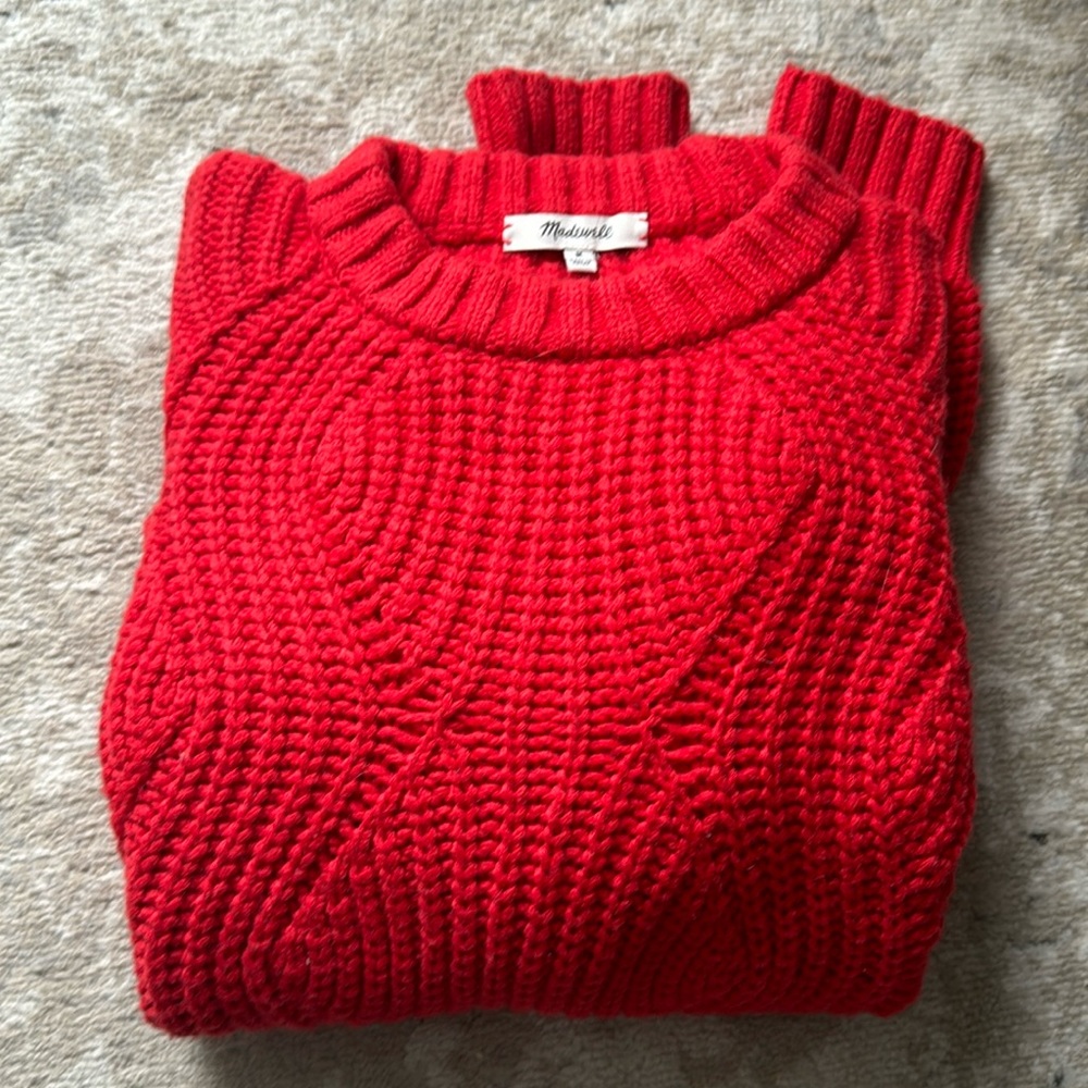 Madewell Red Sweater Size M